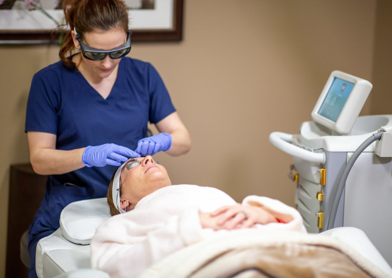 envision aesthetics administering the halo laser treatment