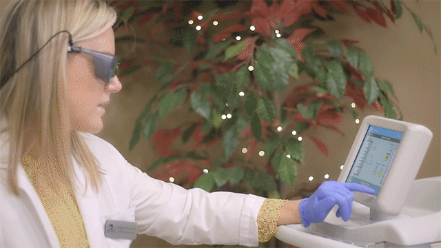 laser resurfacing in rochester - gif of dr. whipple administering a laser treatment