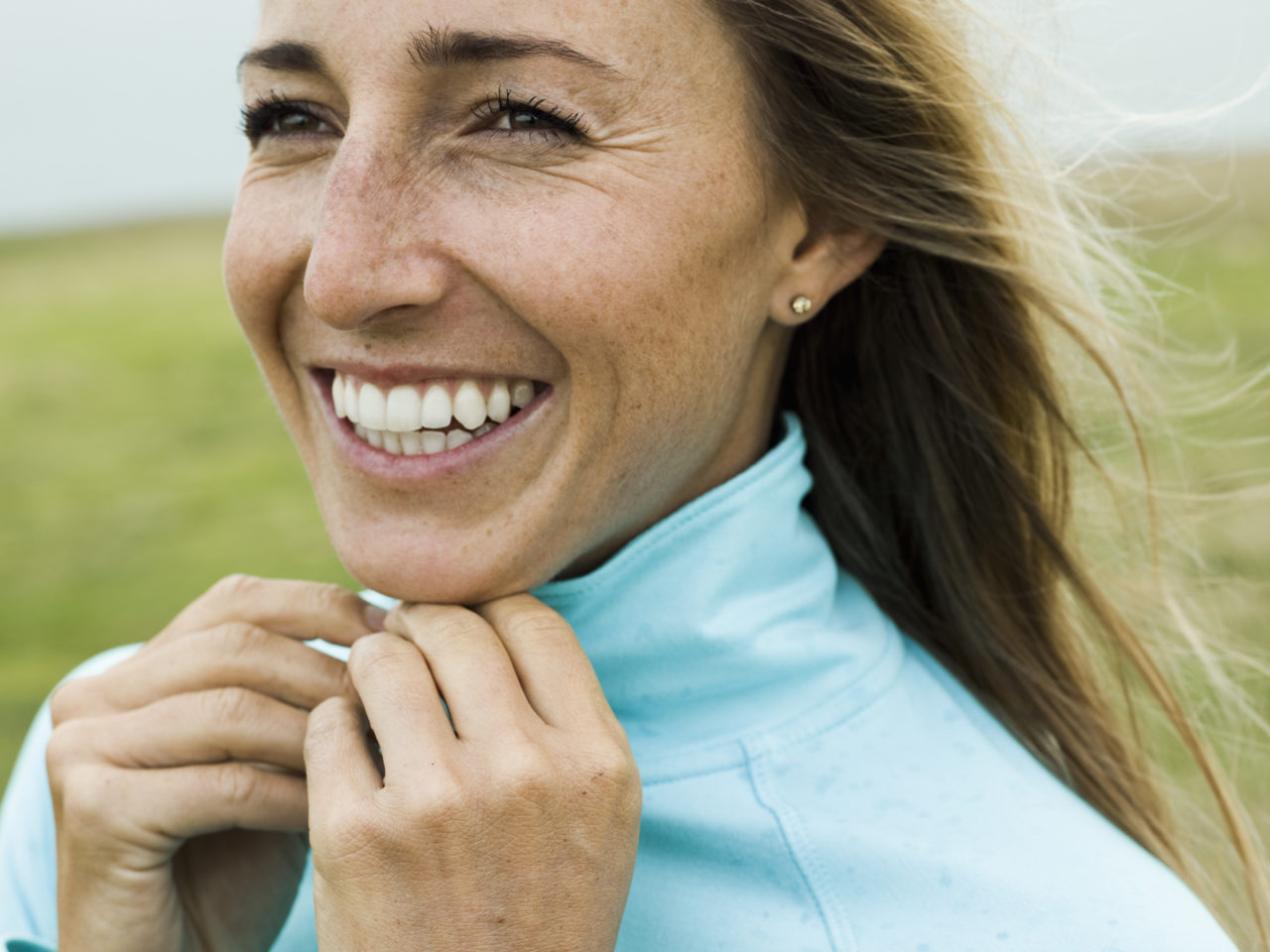woman smiling